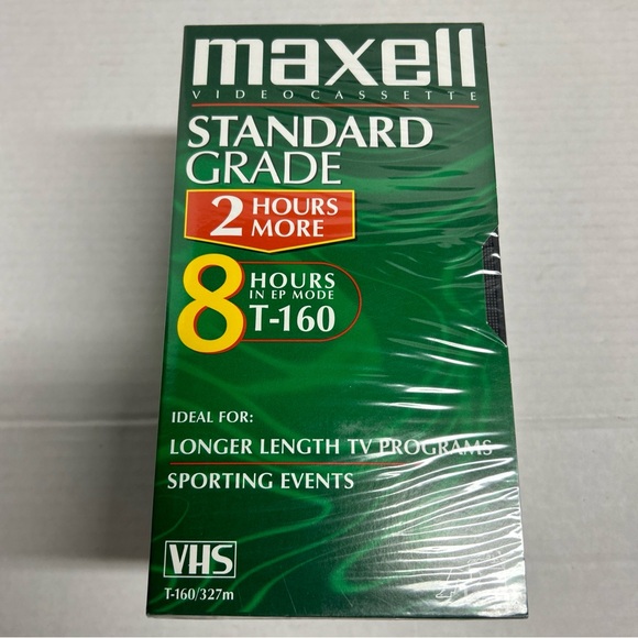 Lot of 4 Maxell VHS T-160 Standard Grade Video Cassette Tapes 8 Hours - Picture 2 of 3